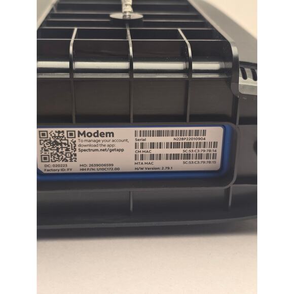 Spectrum Internet Voice Modem 2639006599 w/ Power Adapter - Picture 4 of 4